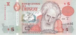 Uruguay 5 Pesos p80 1998
